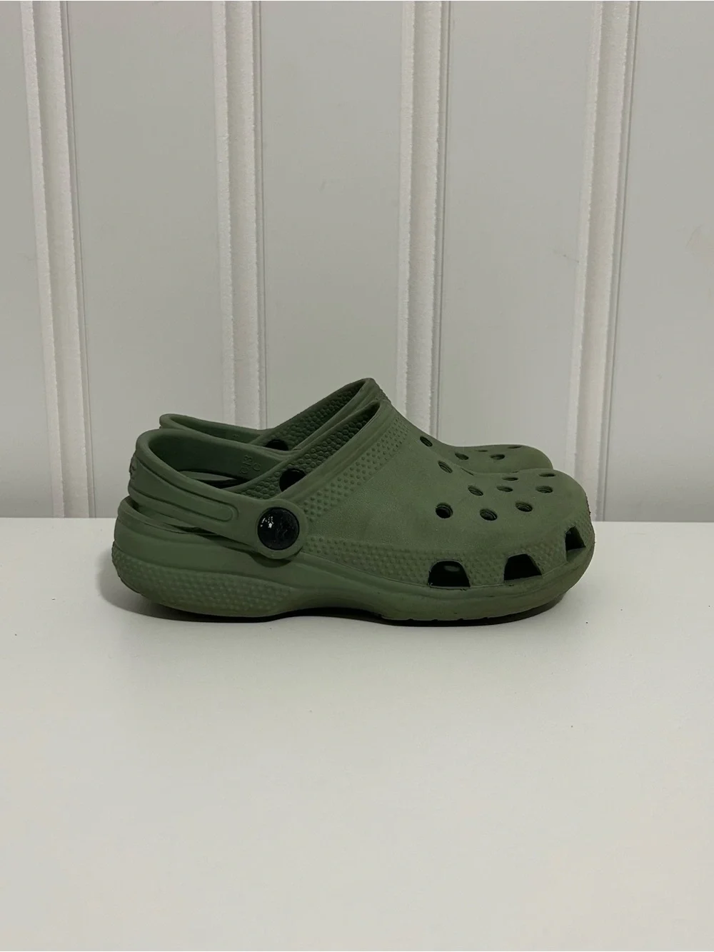Crocs Kids Olive Green Slip-On Clog Shoes